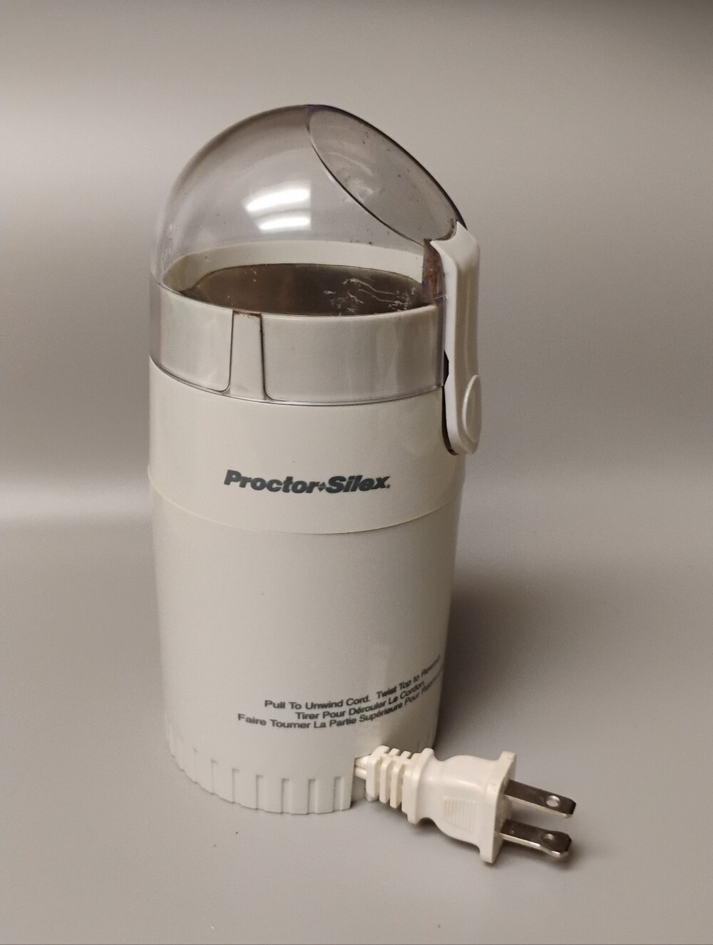 Proctor-Silex Electric Coffee Grinder in White